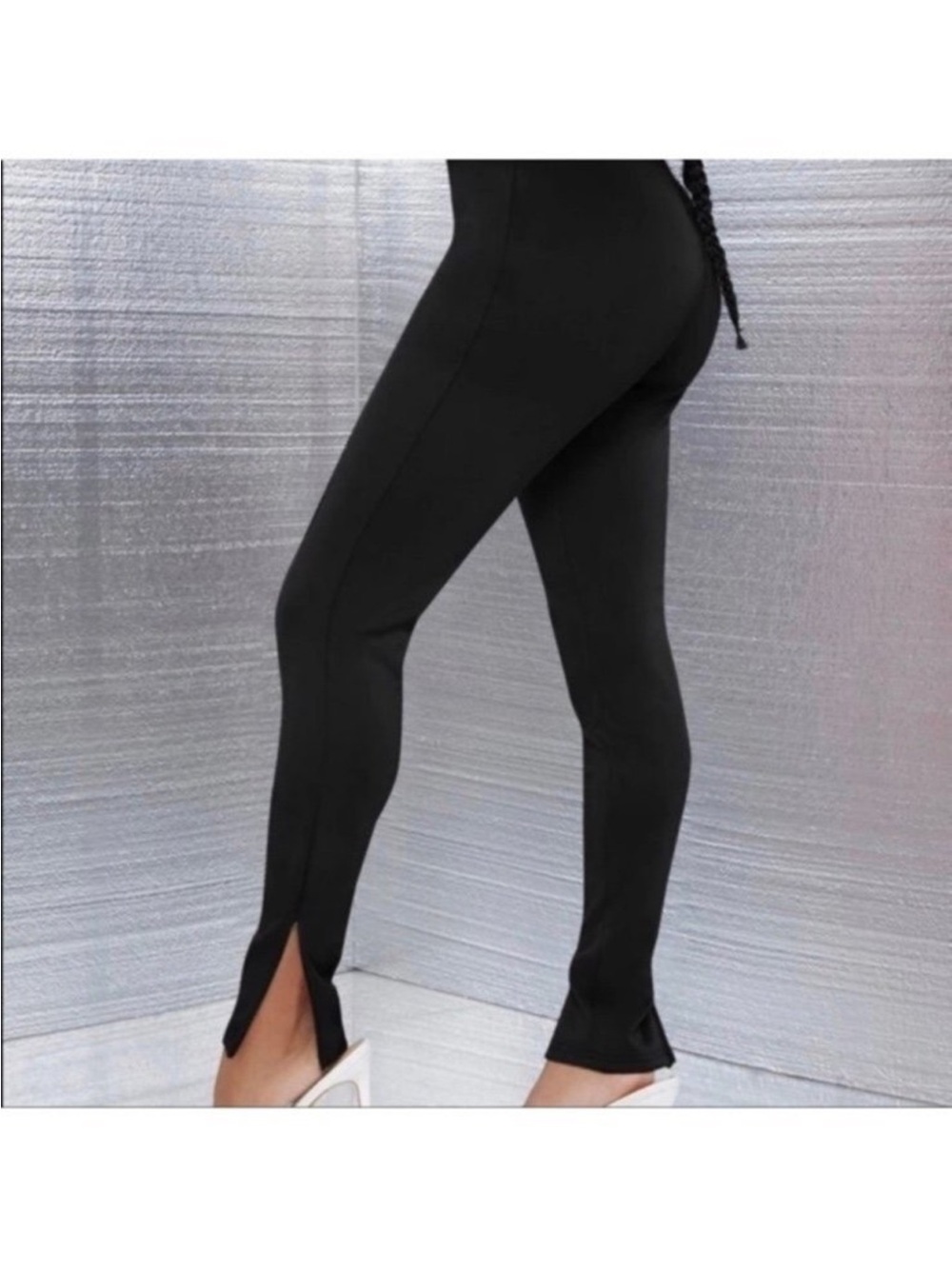 Women’s Leggings with Split | Black | Size: S